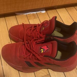 Adidas Red and Black Sports Sneakers